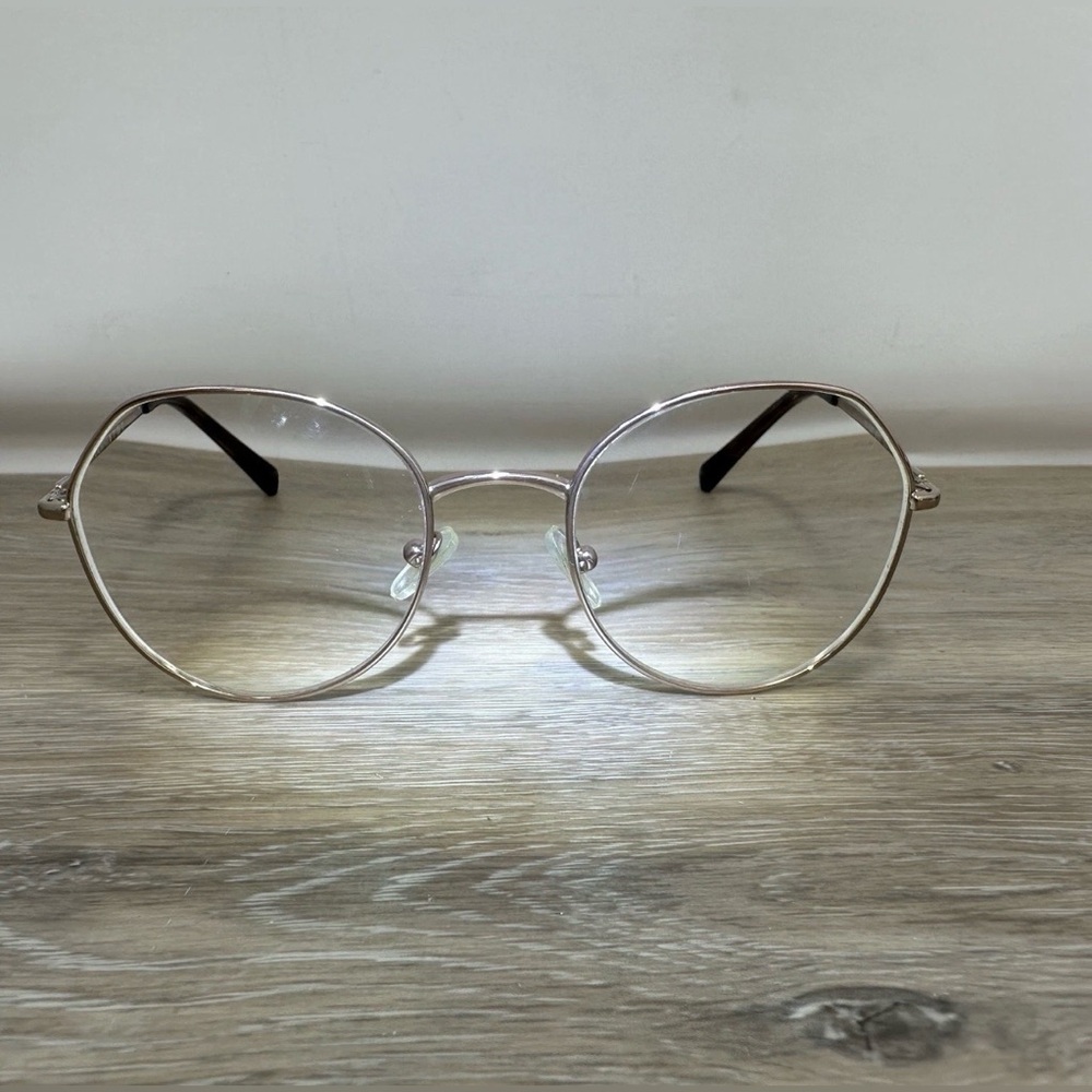 ARMANI EXCHANGE AX 1048 6103 Round Gold-Toned Eyeglass  Frames  50-19-140 Retro